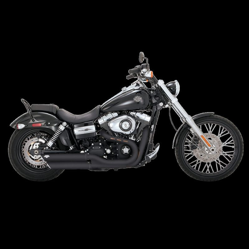 Vance 46845 & Hines Harley Davidson 08-17 Dyna / Fatbob/ Wide Glide Twin Slash 3in Slip-On Exhaust