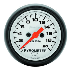 AutoMeter 5745 Autometer Phantom 2 1/16in 2000 Deg F Digital Stepper Motor Pyrometer (EGT) Gauge