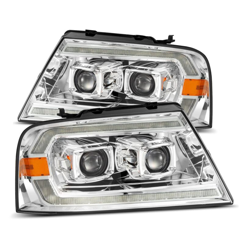 AlphaRex 880135 04-08 fits Ford F150 PRO-Series Projector Headlights Black w/
