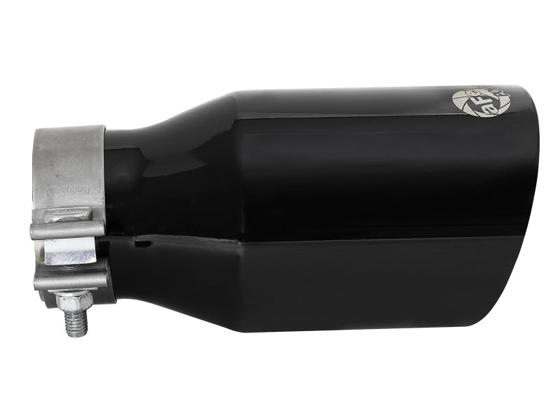 AFE 49T30454-B092 orce-Xp Univ 304 SS Double-Wall Clamp-On Exhaust Tip - Black