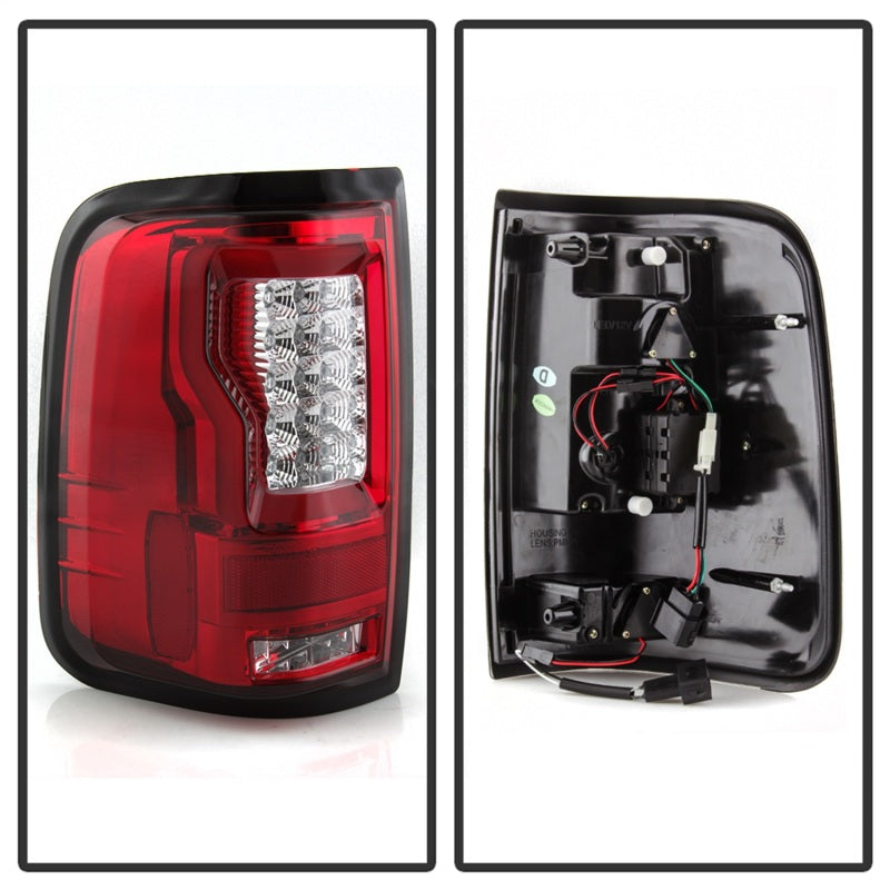 Spyder 5084194 fits Ford 04-08 F150 Styleside Tail Light V2 - LED - Red Clear A