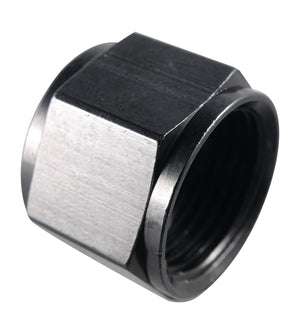 Fragola 492926-BL -6AN Aluminum Flare Cap w/ 1/8 FPT Black