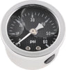 Bikers Choice 496455 0-60 PSI Oil Pressure Gauge Carbon Face Stainless Bezel Li