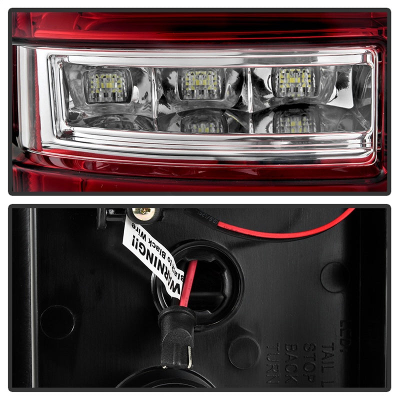 Spyder 5085757 fits Toyota 16-17 Tacoma LED Tail Lights - Red Clear (ALT-YD-TT1