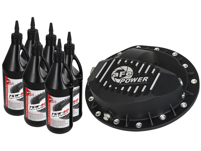 AFE 46-70042-WL Cover Diff Front Machined w/ 75W-90 Gear Oil fits Dodge Diesel