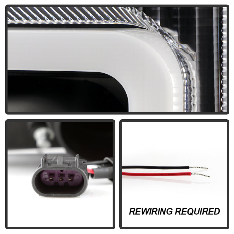 Spyder 5087850 fits Ford 17-18 F250/F350/F450 Halogen Model Only -White Light B