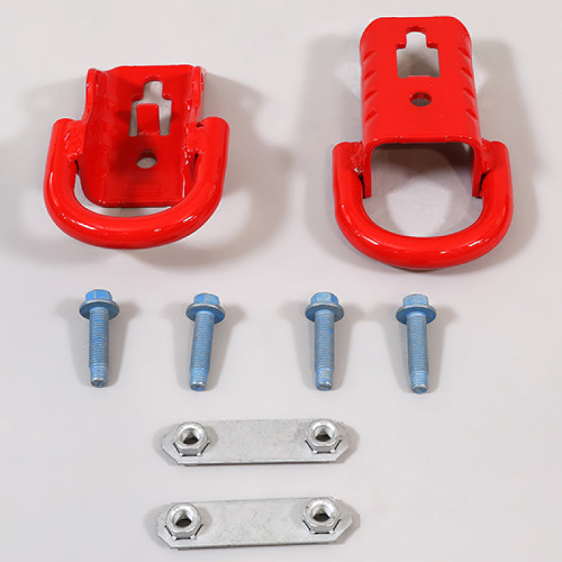 fits Ford 15-22 Racing M-18954-F15R F-150 Tow Hooks - Red (Pair)