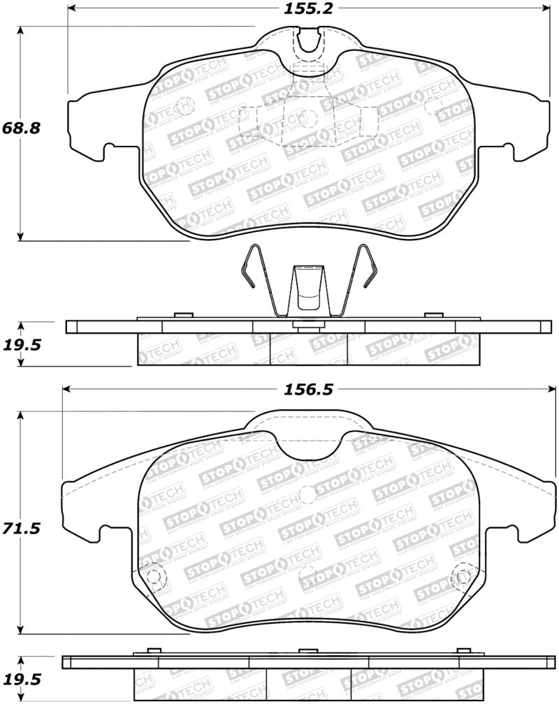 StopTech 308.09721 Street Brake Pads