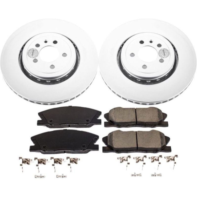 Power Stop CRK7050 14-22 fits Dodge Charger Front Z17 Coated Brake Kit
