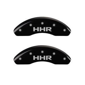MGP 14230FHHRBK Front set 2 Caliper Covers Engraved Front HHR Black finish silve