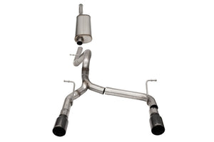 CORSA Performance 21124BLK Corsa 2018-2025 fits Jeep Wrangler JLU 3.6L 2.75in Sport Cat-Back Exhaust w/ 4in Black Tips