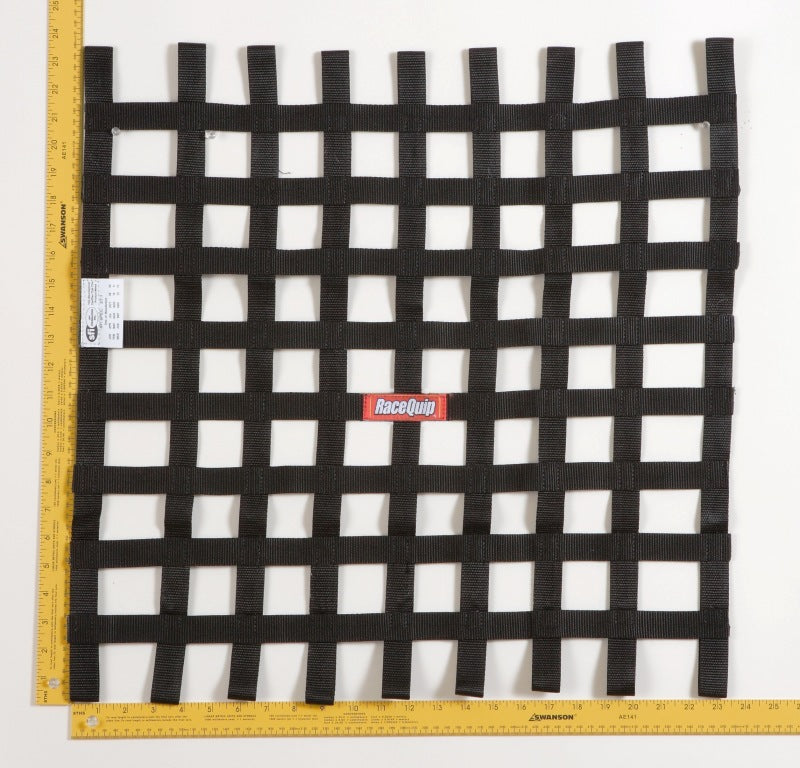 Racequip 726009 Black 24 X 24 SFI Ribbon Net