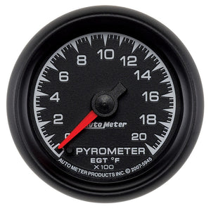 AutoMeter 5945 Autometer ES 52mm Full Sweep Electronic 0-2000 Degree F EGT/Pyrometer Gauge