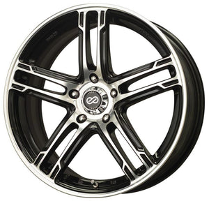 Enkei 434-770-8050BKM FD-05 17x7 5x100 50mm Offset 72.62 Bore Dia Black Machined Wheel