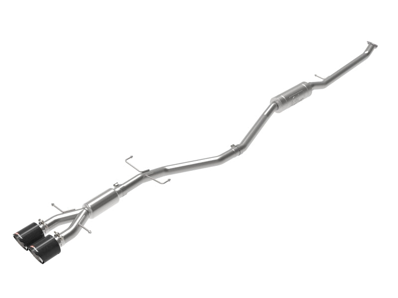 AFE 49-36619-C  2.5in 304SS Cat-Back Exhaust System w/ Carbon Tips 17-20 fits H