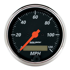 AutoMeter 1487 Autometer Designer Black 3-1/8in Electronic Programmable 120MPH Speedometer