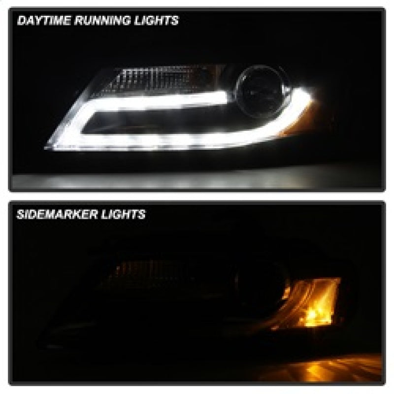 Spyder 5081544 fits Audi 09-12 A4 Projector Headlights Halogen Model Only - DRL