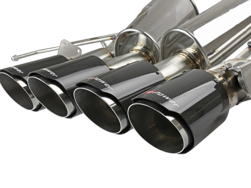 AFE 49-34082-1C rce XP Axle Back 304SS Exhaust w/ Carbon Fiber Tips 15-19 fits