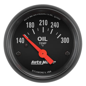 AutoMeter 2639 Autometer Z-Series 52mm 140-300 Degrees F Electric Oil Temp Gauge