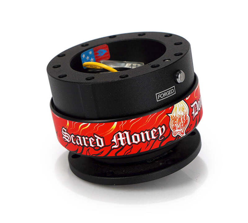 NRG SRK-200BK-LITT Quick Release Gen 2.0 - Black Body / Red Ring