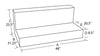 Tradesman 3280 Aluminum L-Shape Liquid Storage Tank (80 Gallon Capacity) - Brite