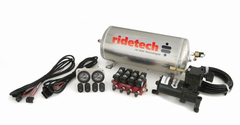 Ridetech 30154000 3 Gallon 4-Way Analog Air Ride Compressor Leveling System