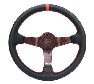 NRG RST-036CF-RD RST-036CF-RD Carbon Fiber Steering Wheel 350mm 3in Deep Red