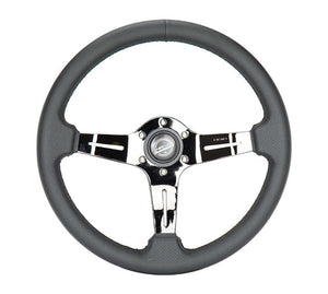 NRG ST-010BC-PR ST-010BC-PR Light Weight Gaming Steering Wheel - 350mm 3 Black