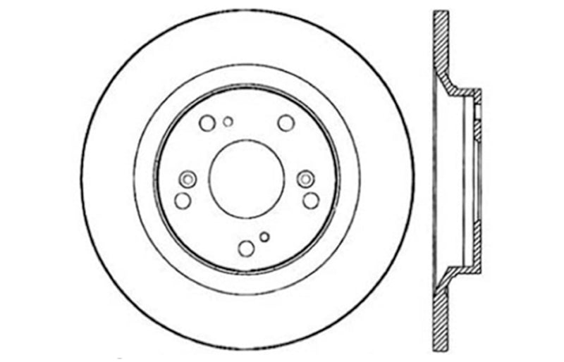 Stoptech 127.40050R 00-09 S2000 Slotted & Drilled Right Rear Rotor