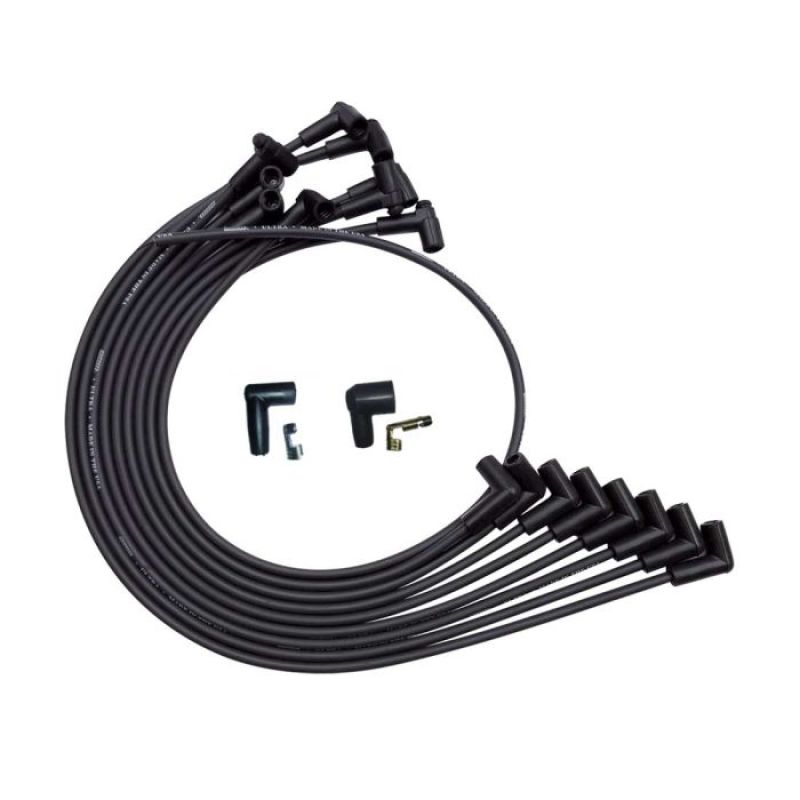 Moroso 51025 SBC Over Valve Cover Unsleeved 90 Deg HEI Ultra Spark Plug Wire Set