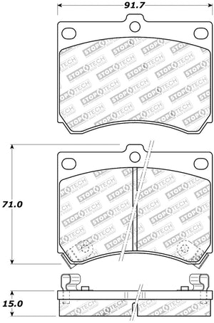Stoptech 308.0473 Street Touring 91-03 Ford Escort ZX2 / 92-95 Mazda MX-3 Front Brake Pads