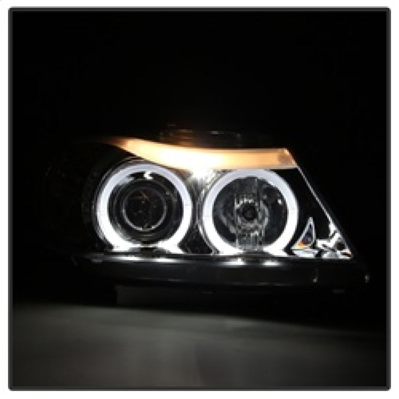 Spyder 5009029 fits BMW 06-08 E90 3-Series (4 dr) Proj LED Halo Amber Reflctr R