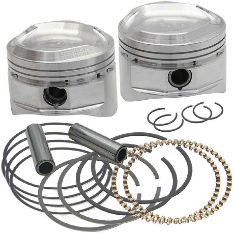S&S 92-1061 Cycle 84-99 BT HSF 3-5/8in Piston Set - .010in