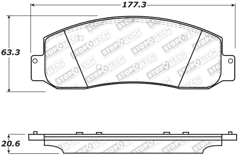 Stoptech 305.1069 Street Select Brake Pads - Rear