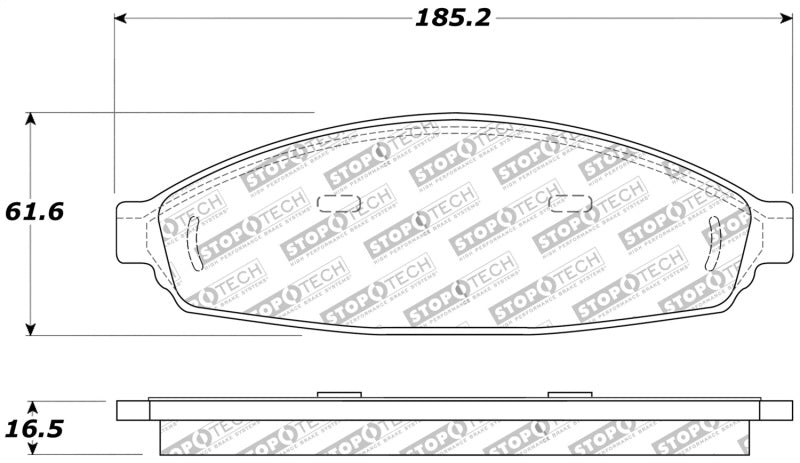 Stoptech 309.0931 Sport Brake Pads w/Shims and Hardware - Front