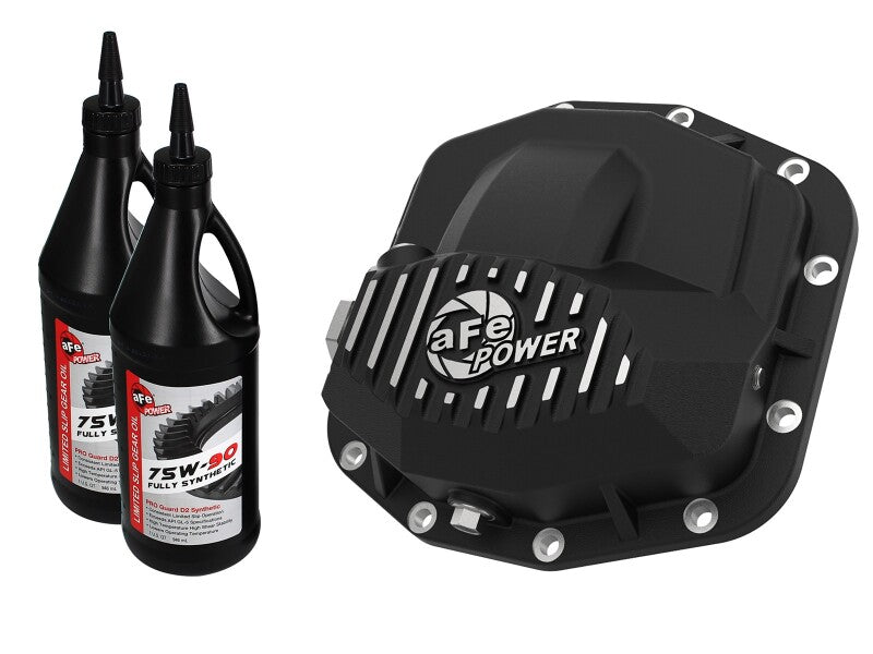 AFE 46-71031B fits Jeep Wrangler JL Dana M210 Pro Series Front Diff Cover w/ Oi