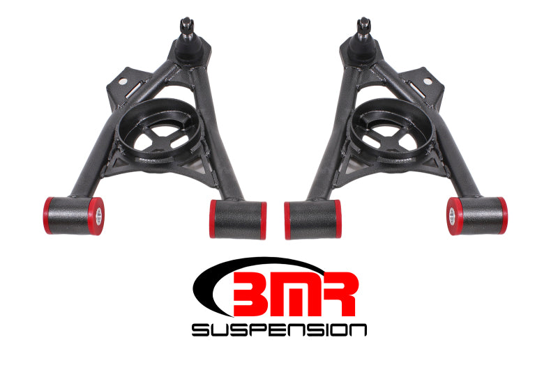 BMR AA040H fits Ford 94-04 Mustang Non-Adj. A-Arms Lower (Poly) w/ Spring Pocket - Black Hammertone