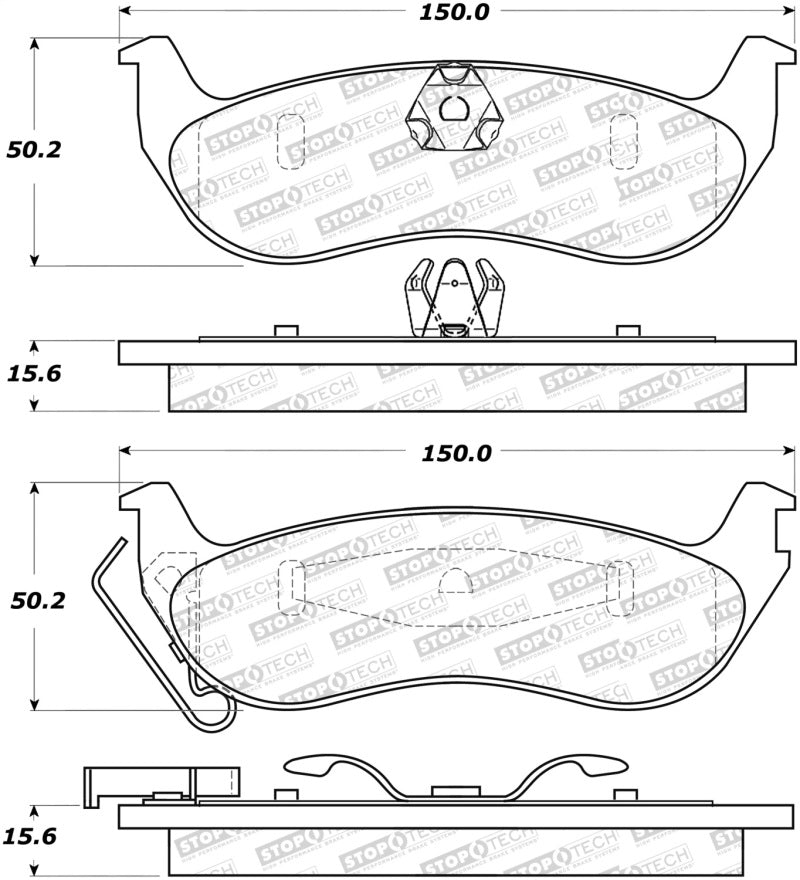 Stoptech 305.0932 Street Select Brake Pads