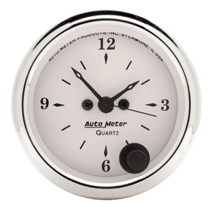 AutoMeter 1686 AutoMeter Gauge Clock 2-1/16in. 12HR Analog Old Tyme White