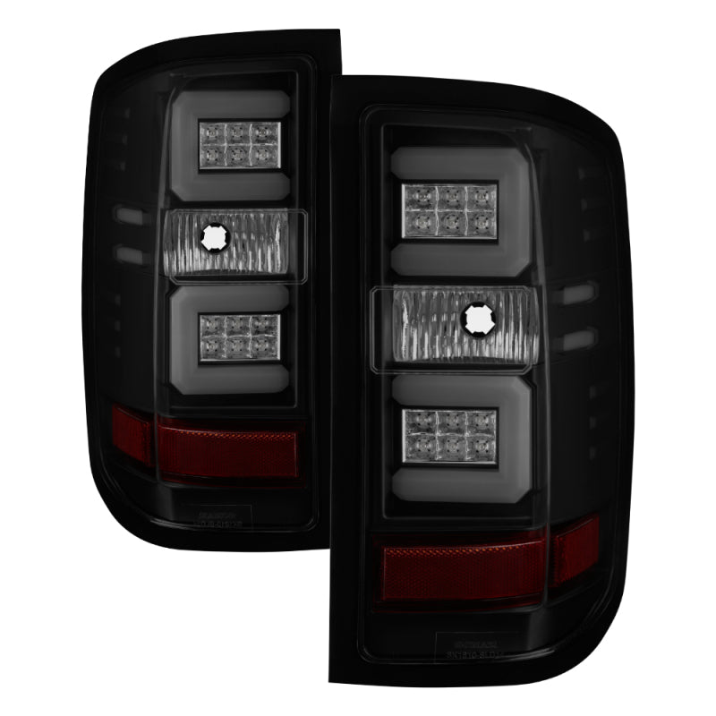 Spyder 5083739 fits Chevy 16-17 Silverado Light Bar LED Tail Lights - Black Smo