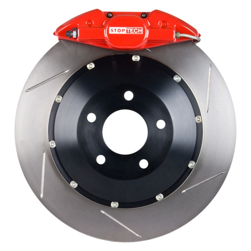 StopTech 83.130.0023.71 fits Audi 99-02 S4 Rear Big Brake Kit Red ST-22 Calipers 328x28mm Slotted Rotors Pads & SS Lines