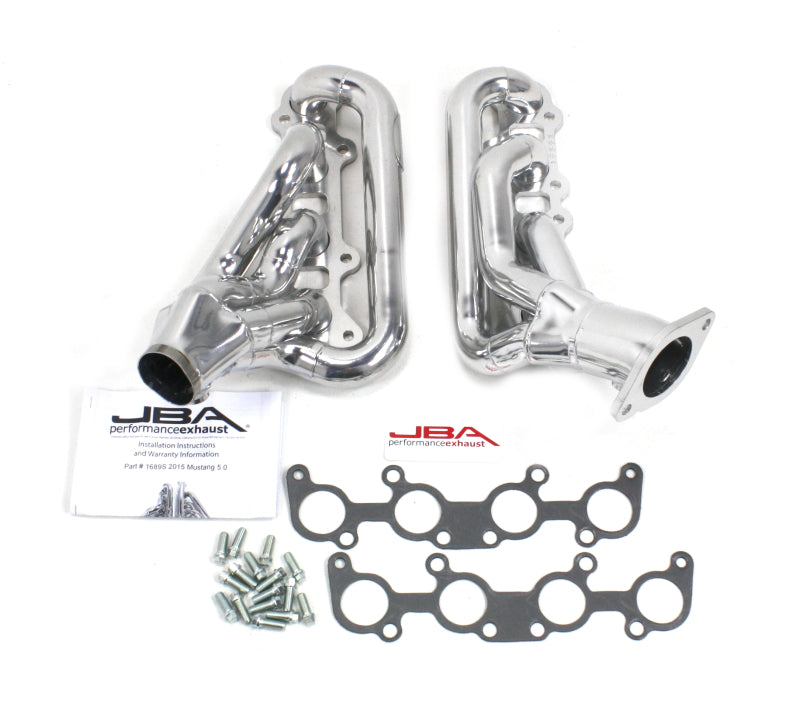 JBA 1689SJS fits Ford 15-20 Mustang 5.0L 1-3/4in Stainless Steel Silver Ceramic Shorty Header