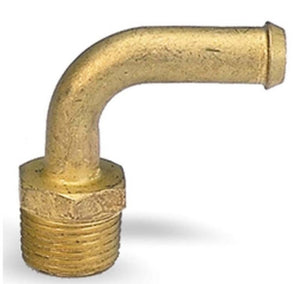 Moroso 65140 Streamline Fuel Line Fitting - 3/8in NPT to 3/8in Hose - 90 Degree