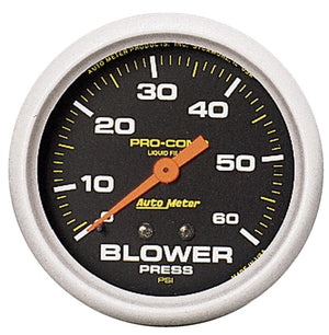 AutoMeter 5402 Autometer Pro-Comp 2 5/8in 0-60 PSI Liquid Filled Mech Blower Pressure Gauge