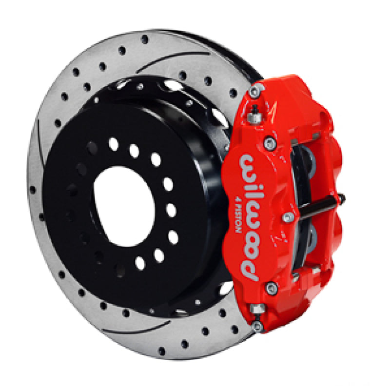 Wilwood 140-17658-DR fits Narrow Superlite 4R Rear Kit 12.88in Drilled Red G-Bo