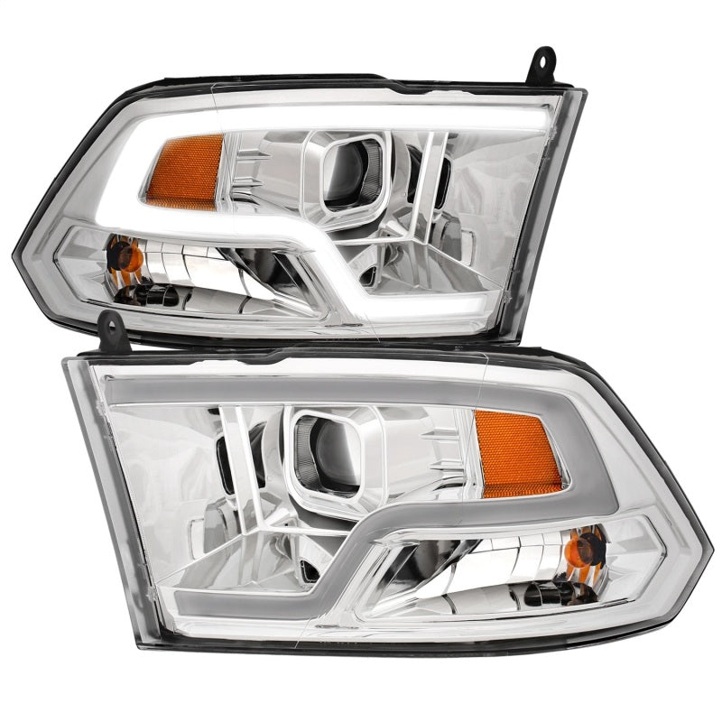 ANZO 111405 fits Dodge 09-18 Ram 1500 Plank Style Projector Headlights Chrome w/ Halo