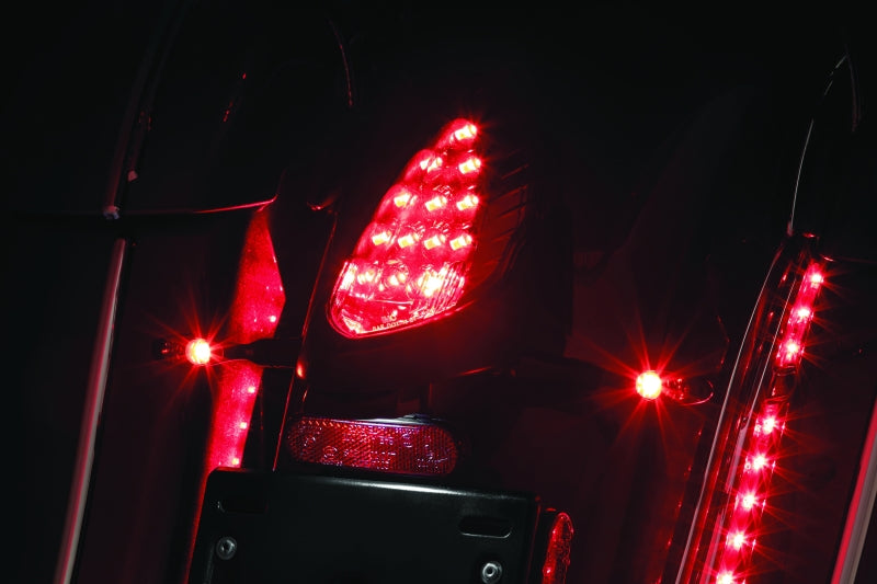 Kuryakyn 2534 Kuryakyn Micro 1000 Dual Fuction Smoke Lens Red/Red/Amber Satin Black