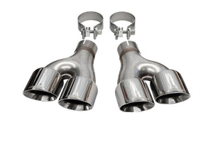 CORSA Performance 14068 Corsa 2011-2021 fits Jeep Grand Cherokee Twin 2.5in Inlet / 4in Outlet Polished Pro-Series Tip Kit