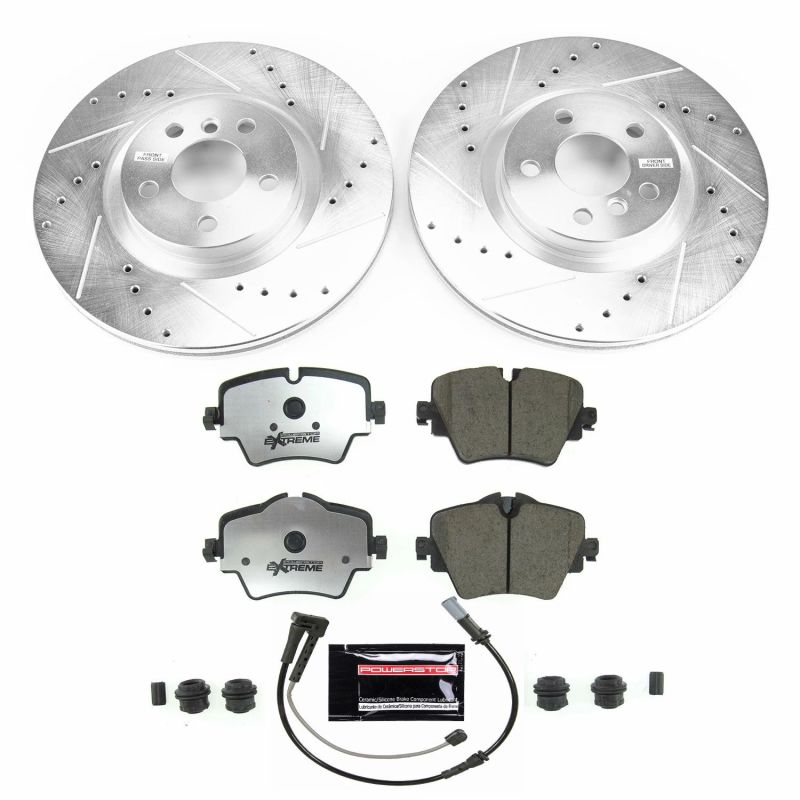 PowerStop K7888-26 16-19 fits BMW X1 Front Z26 Street Warrior Brake Kit