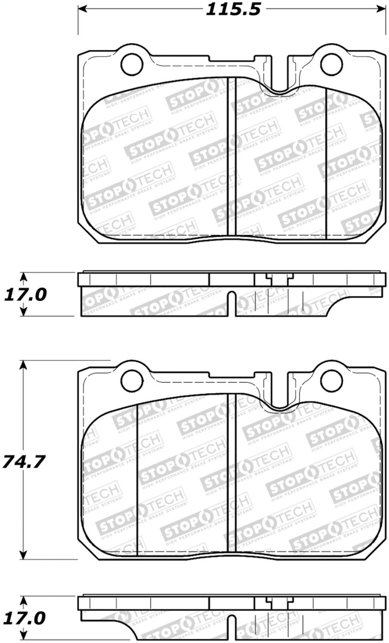 Stoptech 308.0665 Street Brake Pads